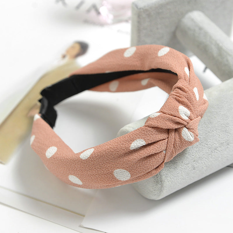 Creative bowknot fabric stripe ladies headband