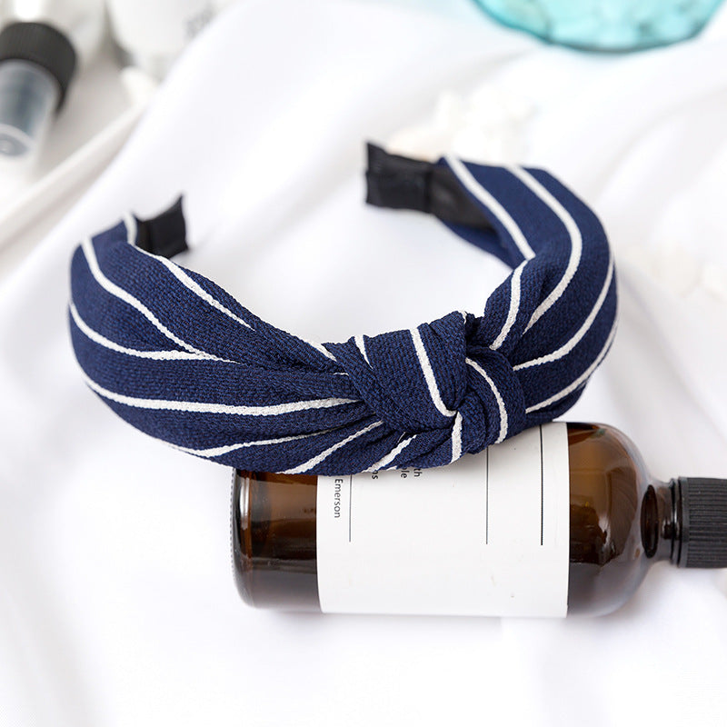 Creative bowknot fabric stripe ladies headband